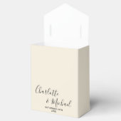 Ballotins Natural White Script Minimalist Wedding (Ouvert)
