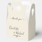 Ballotins Natural White Script Minimalist Wedding Thank You (Ouvert)