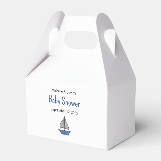 Ballotins Nautical Cute Sailboat Boy Couples Baby Shower (Verso)