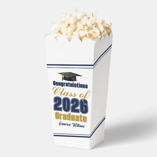 Ballotins Navy Blue Class of 2026 Graduation Party Popcorn (Sauté)