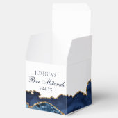 Ballotins Navy Blue Gold Agate Bar Mitzvah Chic Carré Party (Ouvert)