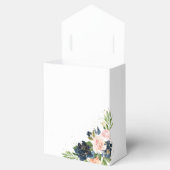 Ballotins Navy & Blush Rose Floral Wedding Favor Box (Ouvert)