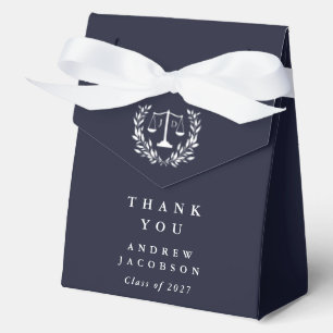 Ballotins Navy foncé JD Law Scales+Laurel Graduation
