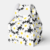 Ballotins Négative Space Daisies blanc jaune sur noir (Arrière)