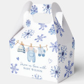 Ballotins Neige en amour baby shower d'hiver monogrammed (Verso)