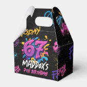 Ballotins Neon Graffiti 6 7 Meme Trend Six Seven Birthday (Arrière)