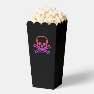 Ballotins Neon Ligne de crâne noir boîtes à pop-corn