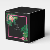 Ballotins Neon Pink Tropical Retro Botanical Mariage (Verso)