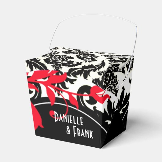 Ballotins Neopolitan Damask Paisley | noir rouge blanc (Verso)