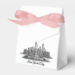 Ballotins New York City Skyline Line Art Illustration