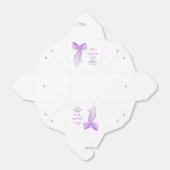 Ballotins Noce de mariage avec un nœud papillon violet  (Déplié)