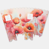 Ballotins Noces de coquelicots aquarelle rouge dans un champ (Déplié)