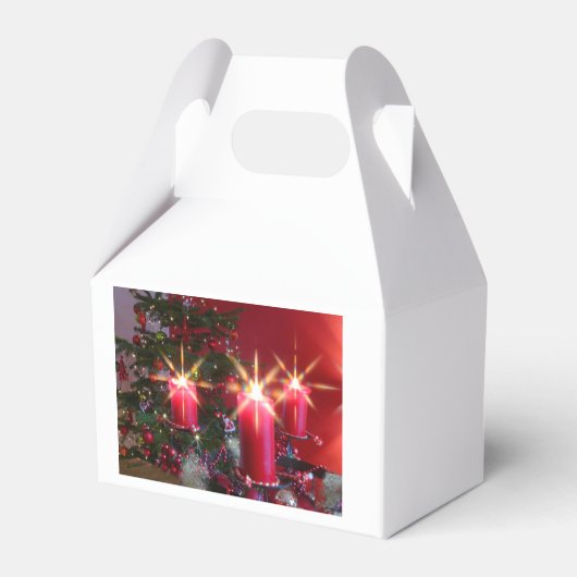 Ballotins Noël, Advent, bougies roses brûlantes, (Verso)
