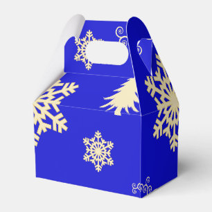 Ballotins Noël bleu avec des flocons de neige à la crème