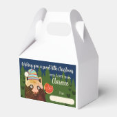 Ballotins Noël boîte de gâterie de biscuits personnalisés (Arrière)