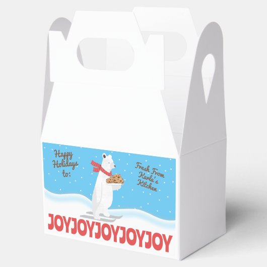 Ballotins Noël boîte de gâterie de biscuits personnalisés (Ouvert)