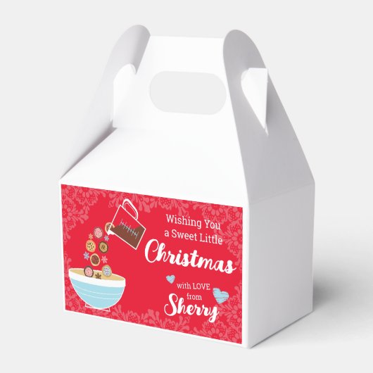 Ballotins Noël boîte de gâterie de biscuits personnalisés (Arrière)