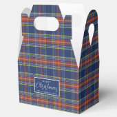 Ballotins Noel classique bleu brûlé orange Tartan Plaid (Ouvert)