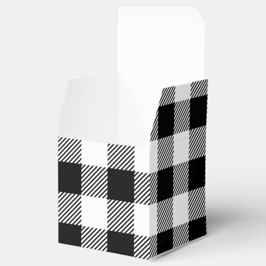 Ballotins Noël classique Buffalo chèque plaid motif B&W (Ouvert)