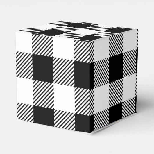 Ballotins Noël classique Buffalo chèque plaid motif B&W (Arrière)