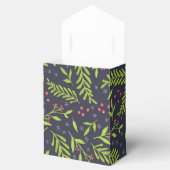 Ballotins Noël Cypress Snowflakes Berries Fleurs rouges (Ouvert)