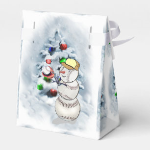 Ballotins Noël de baseball Snowman