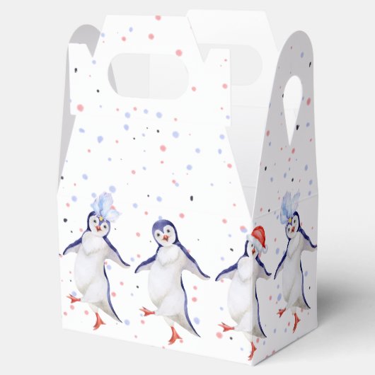 Ballotins Noël des mignons pingouins dansants (Ouvert)