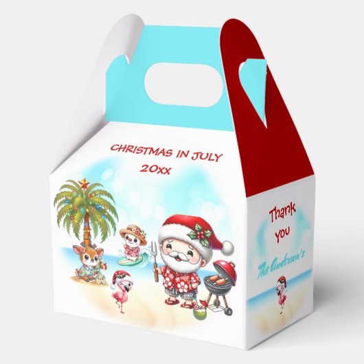 Ballotins Noël En Juillet Joli Père Noël Été Moyen Gable (Recto)