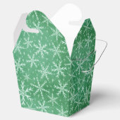 Ballotins Noël Hiver Neige Flocons de Neige Tombant Vert (Ouvert)