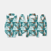 Ballotins Noël Holiday Moose party boîte de faveur (Déplié)