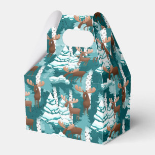 Ballotins Noël Holiday Moose party boîte de faveur