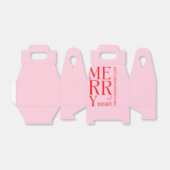 Ballotins Noël Joyeux et rose rouge vif 2025 (Déplié)