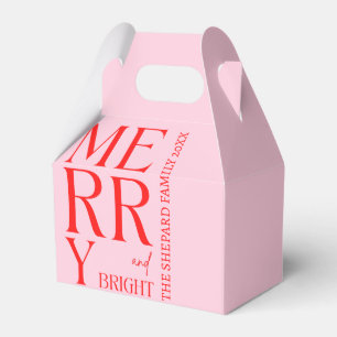 Ballotins Noël Joyeux et rose rouge vif 2025