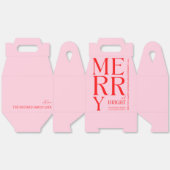 Ballotins Noël Joyeux et rose rouge vif 2025 (Déplié)