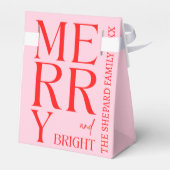 Ballotins Noël Joyeux et rose rouge vif 2025 (Arrière)