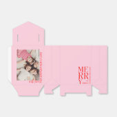 Ballotins Noël Joyeux et rose rouge vif 2025 (Déplié)