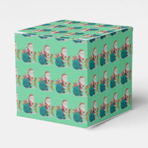 Ballotins Noël mignon de père avec des cadeaux et des joue