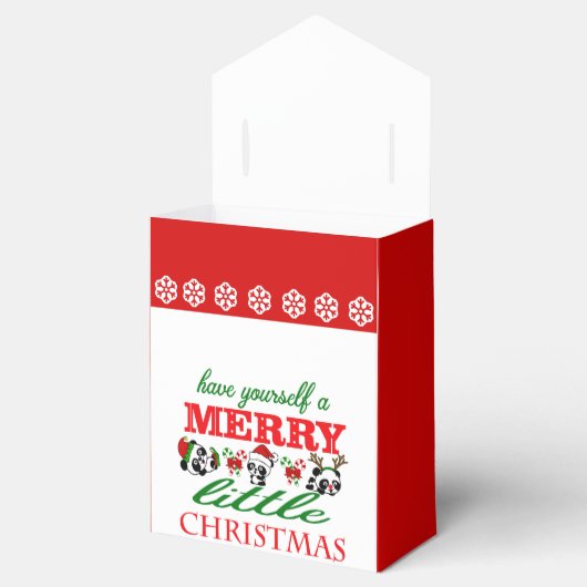 Ballotins Noël personnalisé Pandas Noël (Ouvert)