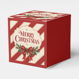 Ballotins Noël rayé, style de vœux de Joyeux Noël