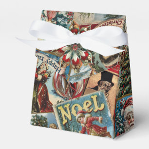 Ballotins Noël Rétro Vintage : Collage de Fêtes