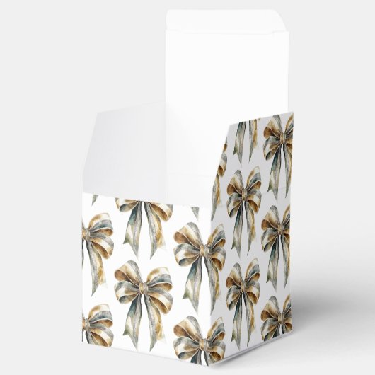 Ballotins Noël Russe Blanc Bow Or Vert (Ouvert)