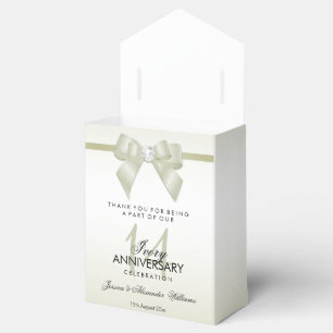 Ballotins Nœud et ruban de gemme d'ivoire 14e anniversaire d