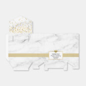 Ballotins Noir Blanc Coeur Or Marbre Favoriser Mariage (Déplié)