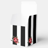 Ballotins Noir Blanc et Rouge Rose boîte de mariage Faveur (Ouvert)
