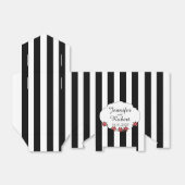 Ballotins Noir Blanc et Rouge Rose boîte de mariage Faveur (Déplié)