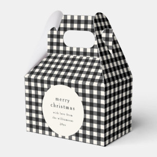 Ballotins Noir Blanc Gingham Carreaux Personnalisé Noël