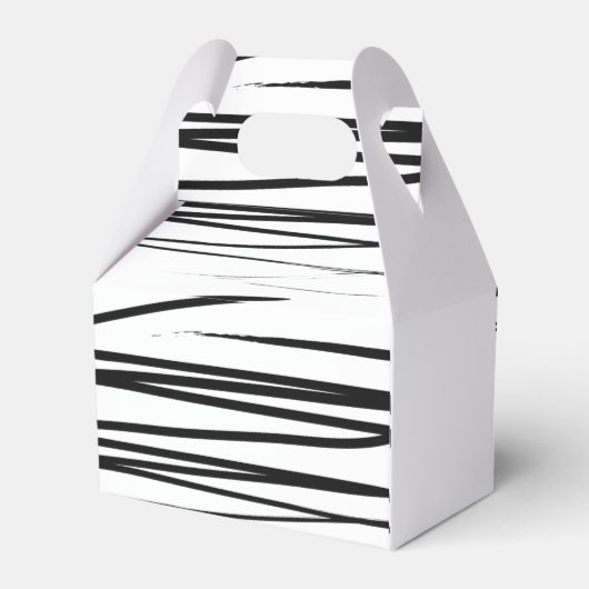 Ballotins Noir blanc moderne Abstrait mariage Faveur (Arrière)