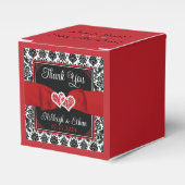 Ballotins Noir, Blanc, Rouge Damas amour Coeurs Mariage (Verso)