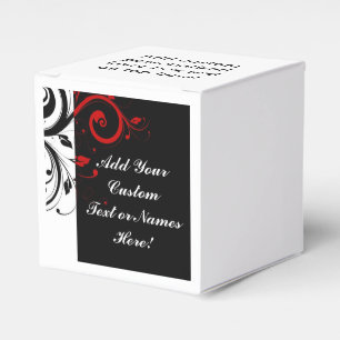 Ballotins Noir Blanc Rouge Inverse Swirl Personnalisé