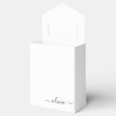 Ballotins Noir Blanc Script Monogramme Nom Moderne (Ouvert)